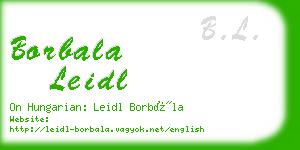 borbala leidl business card